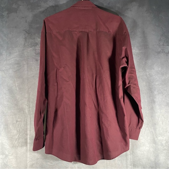 Vintage London Fog Travelwear Button Down Shirt Men’s Sz L Purple Lightweight - Picture 5 of 9